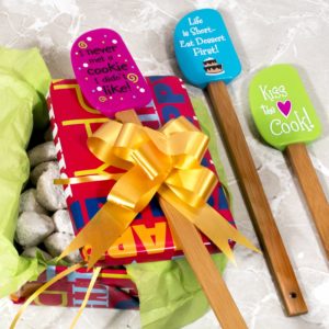 3 Piece Fun Silicone Spatula Gift Set with lovely bow