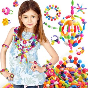 gift ideas for girls - BIBNice Pop Beads Set DIY Jewelry Kit for Girls Necklace and Bracelet(350PCS)