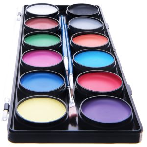 gift ideas for girls - Blue Squid Face Paint 12 Color Palette 30 Stencils, 3 Brushes