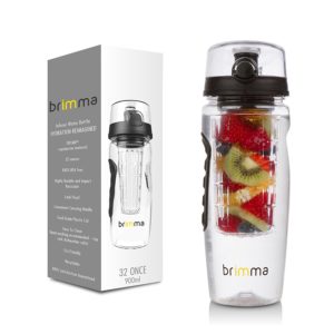 Gift Ideas for Mom - Brimma Leak Proof Fruit Infuser Water Bottle, Large 32 Oz.