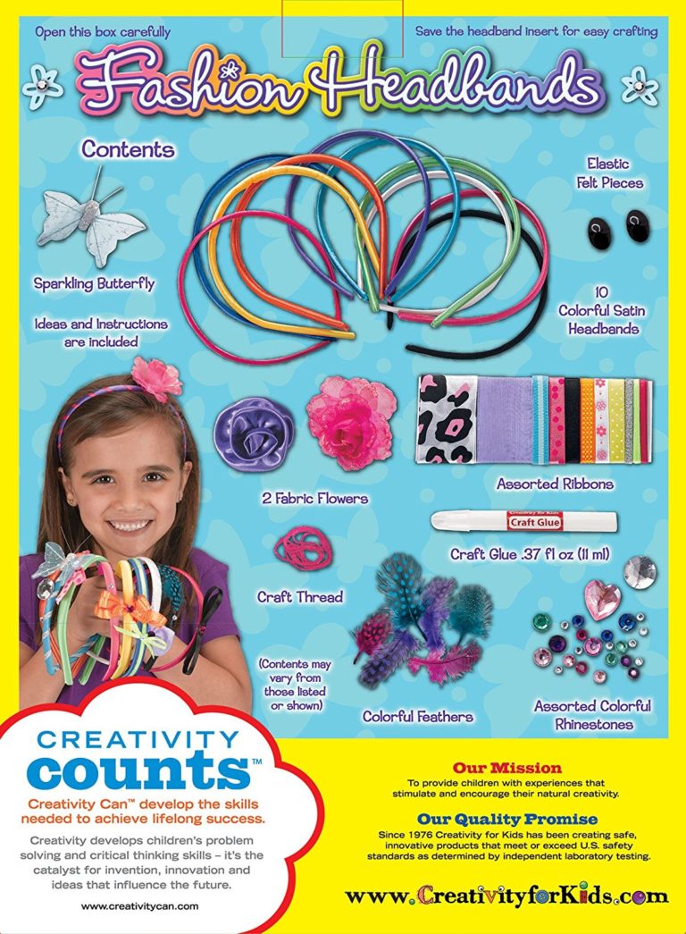 gift ideas for girls - Creativity for Kids Fashion Headbands Craft Kit, Makes 10 Unique Headbands