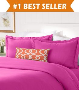 Elegant Comfort #1 Best Bedding Duvet Cover Set! 1500 Thread Count Egyptian Quality Luxurious Silky-Soft WRINKLE FREE 2-Piece Duvet Cover Set, Twin-Twin XL, Hot Pink
