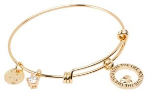 Expandable Charm Bracelet Love the Life You Live, Inspirational Stackable Bangle - Perfect Gift for Her