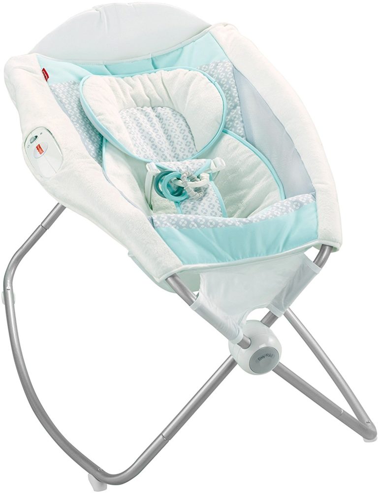 newborn baby gift ideas for girls - Fisher-Price Deluxe Rock 'n Play Sleeper, Moonlight Meadow 3