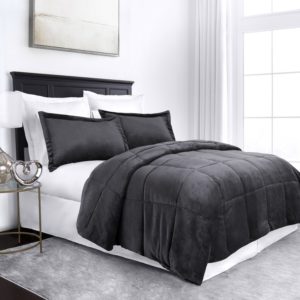 Goose Down Alternative Comforter Set - All Season Hotel Quality Luxury Hypoallergenic Comforter - King-Cal King - Gray - Best Gift Ideas for Men