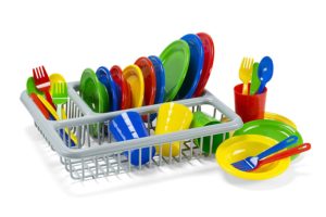 kitchen toys for girls - Kidzlane Durable Kids Play Dishes - Pretend Play Childrens Dish Set - 29 Piece with Drainer