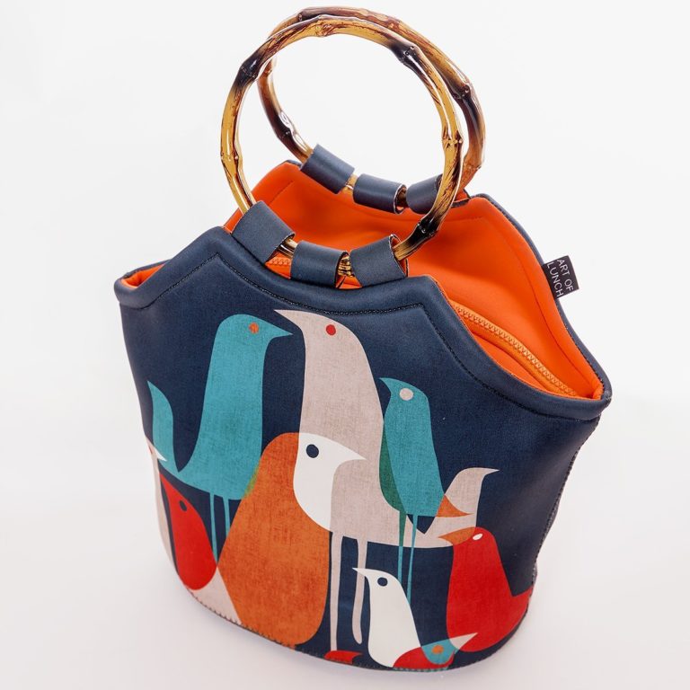 Large Neoprene Lunch Bag Purse by ART OF LUNCH - 11 X 15 X 6 Reusable Insulated Lunch Bag
