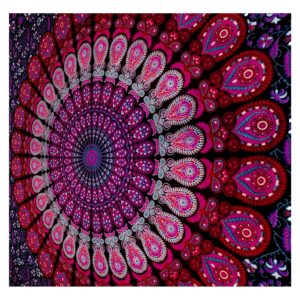 Mandala Tapestry Bohemian Wall Hanging, Psychedelic Wall Art, Dorm Décor Beach Throw, Indian Wall Tapestries Art