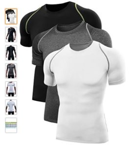 Neleus Men's Quick Dry Sport Compression Athletic Shirt Pack Of 3