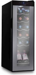 Nutrichef Refrigerator-White & Red Chiller Countertop Cooler a cool gift idea for men.
