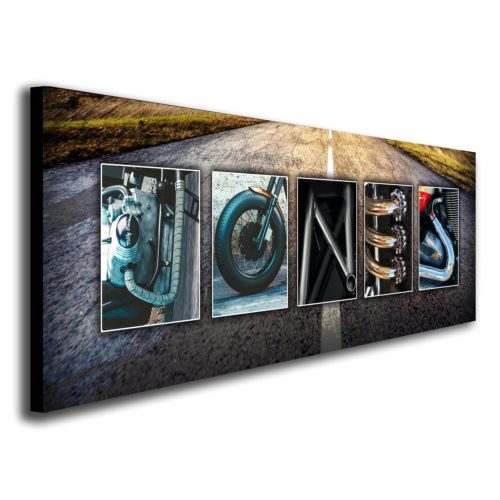 Personalized Motorcycle Name Art - Harley and others (6.5inx18in Block Mount)