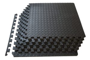 ProSource Puzzle Exercise Mat, EVA Foam Interlocking Tiles, Protective Flooring for Gym Equipment and Cushion for Workouts