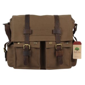 Rustic Town Canvas Messenger Bag Laptop Bag School Will Smith Bag College Bag Gift for Him - Best Gift Ideas for Men