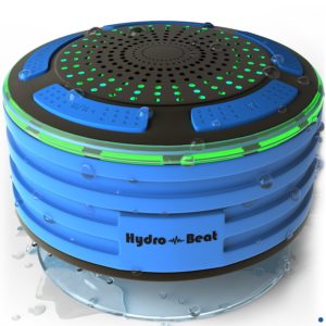 Best Gift for Dad - Shower Radios - Hydro-Beat Illumination. IPX7 portable fully Waterproof Bluetooth Speaker with built in FM Radio