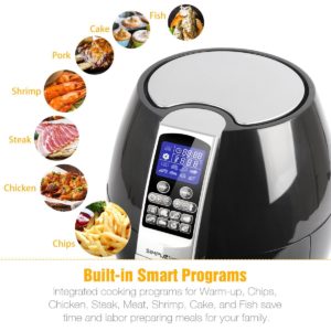 Cooking with an air fryer - SimpleTaste 1400W Multi-function Electric Air Fryer with Rapid Air Circulation Technology, 3.2 QT