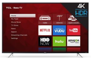 TCL 65S405 65-Inch 4K Ultra HD Roku Smart LED TV (2017 Model), Gift for Man Cave