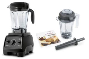 Vitamix 7500 Blender with Low Profile Jar, 2.2 HP Motor, AND 32-ounce Dry Grains Container (Black)