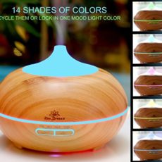 Gift Ideas for Mom - Zen Breeze Essential Oil Diffuser, 2018 Model Aromatherapy Diffuser, 14 Color Night Light
